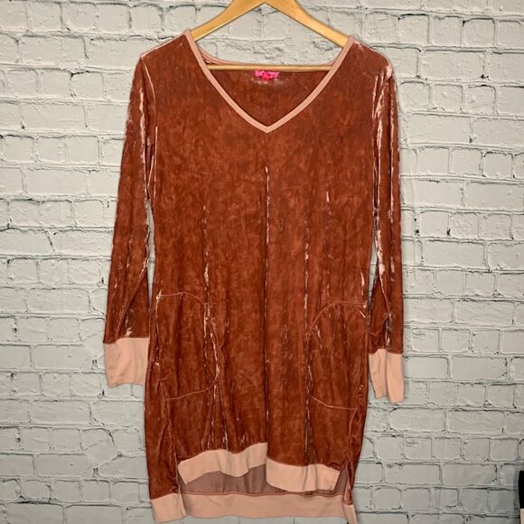Betsy Johnson crushed velvet sleep dress tunic. M - Picture 1 of 3